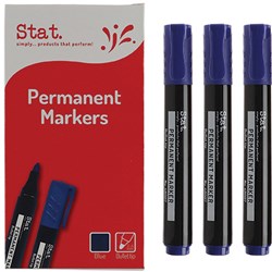Stat Permanent Marker Bullet 2.0mm Blue BOX12