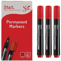 Stat Permanent Marker Bullet 2.0mm Red BOX12