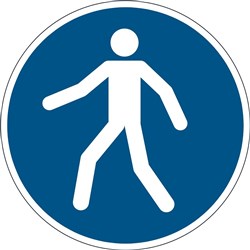 Durable Marking Sign Use Walkway 430mm Blue