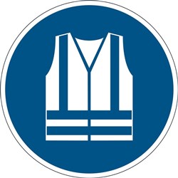 Durable Marking Sign Use Safety Vest 430mm Blue