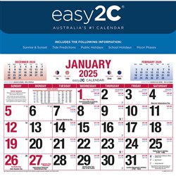 Easy-2C Magnetic Calendar 210 x 223mm