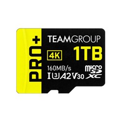 Team Group PRO+ Micro SDXC Memory Card 1TB Black