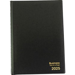 Business Diary A4 Day To Page Black