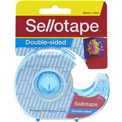 Sellotape Double Sided Mounting Tape 18mmx15m In Dispenser Clear PACK8
