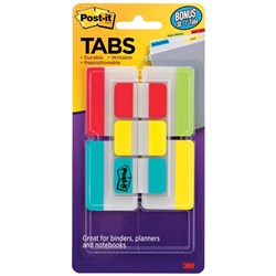 Post-It 686-VAD2 Durable Tabs 50mm & 25mm Assorted Colours Value Pack of 114