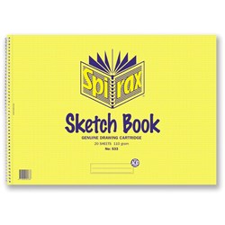 Spirax 533 Sketch Book Perforated A3 20 Sheets Side Opening BOX10