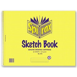 Spirax 579 Sketch Book Perforated 272 x 360mm 16 Sheets Side Opening BOX10
