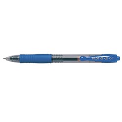 Pilot G2 Gel Ink Pen Retractable Fine 0.7mm Blue BOX12