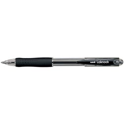 Uni SN100 Laknock Ballpoint Pen Retractable Fine 0.7mm Black BOX12