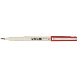 ARTLINE 210 FINELINER PEN 0.6Mm Red Pack of 12