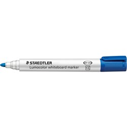 Staedtler 351 Lumocolor Whiteboard Marker Bullet 2mm Blue PACK10