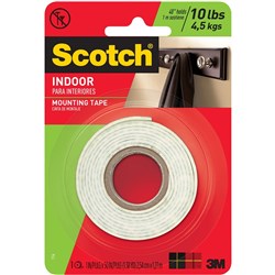 Scotch 114 Mounting Tape 2.5cmx1.3m Indoor Strip PACK6