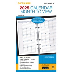 Debden Dayplanner Refill Personal 96 x 172mm Dated Month To View