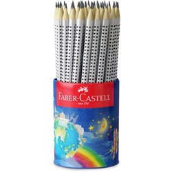 Faber-Castell 2001 Grip Dot Pencil Triangular HB - Tin Cup 72