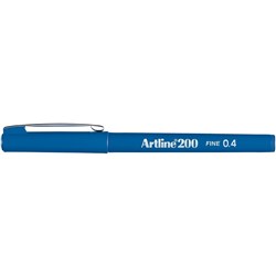 Artline 200 Fineliner Pen Fine 0.4mm Royal Blue Pack Of 12